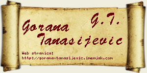 Gorana Tanasijević vizit kartica